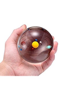 Mini Solar System Crystal Ball With A Stand