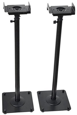 VideoSecu 2 Heavy duty PA DJ Club Adjustable Height Satellite Speaker Stand Mount - Extends 26.5" to 47" (i.e. Bose, Harmon Kardon, Polk, JBL, KEF, Klipsch, Sony, Yamaha, Pioneer and others) 1B7
