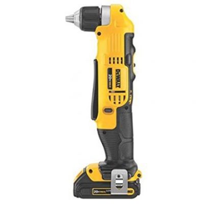 DEWALT DCD740C1 20-Volt MAX Lithium-Ion Compact Right Angle Drill Kit, 1.5 Ah