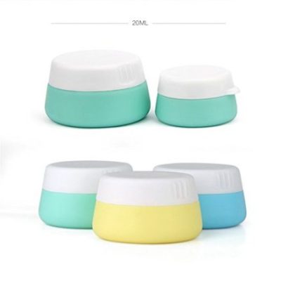 Mudder Silicone Cosmetic Containers Cream Jar with Sealed Lids, 3 Pieces (20 ml)