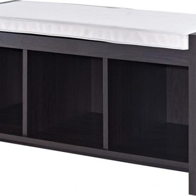 Altra Penelope Entryway Storage Bench with Cushion, Espresso