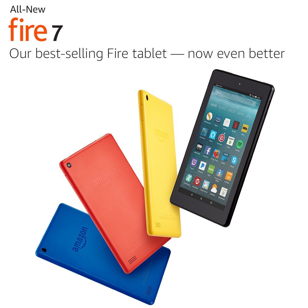 New Fire 7 Tablet with Alexa, 7" Display, 8 GB, Black