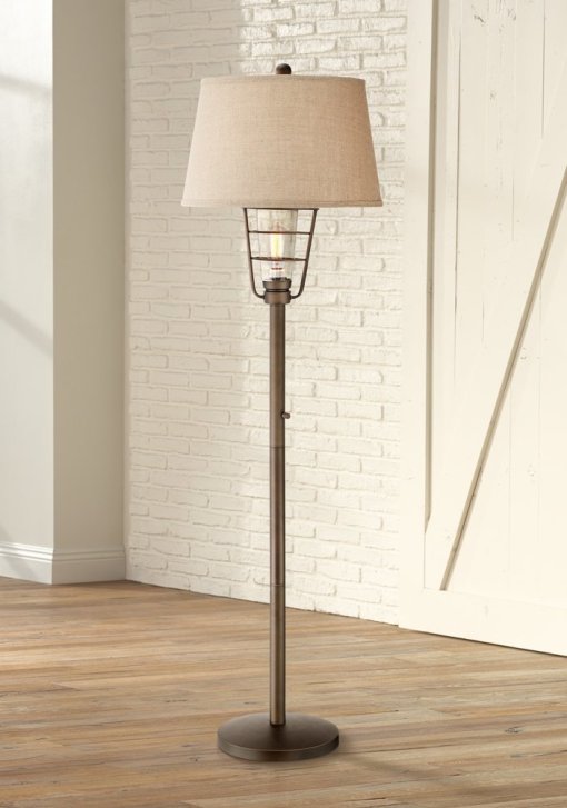 Industrial Nightlight Lantern Floor Lamp - Image 2
