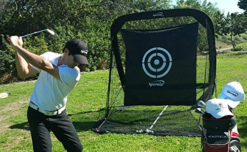 Golf Practice Automatic Ball Return System Net W/ Target sheet and Two Side Barrier