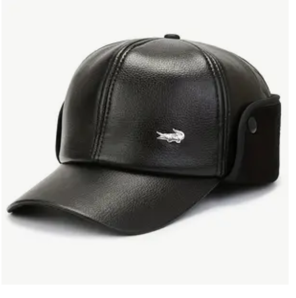 Winter Ear Protection Plus Fleece Leather Hat